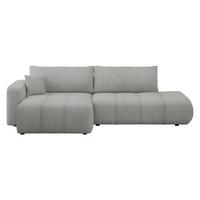 ECKSOFA Furyn O Boucle, Seite: Links - Schwarz/Grau, Holzwerkstoff/Kunststoff (262/145cm) - MIRJAN24