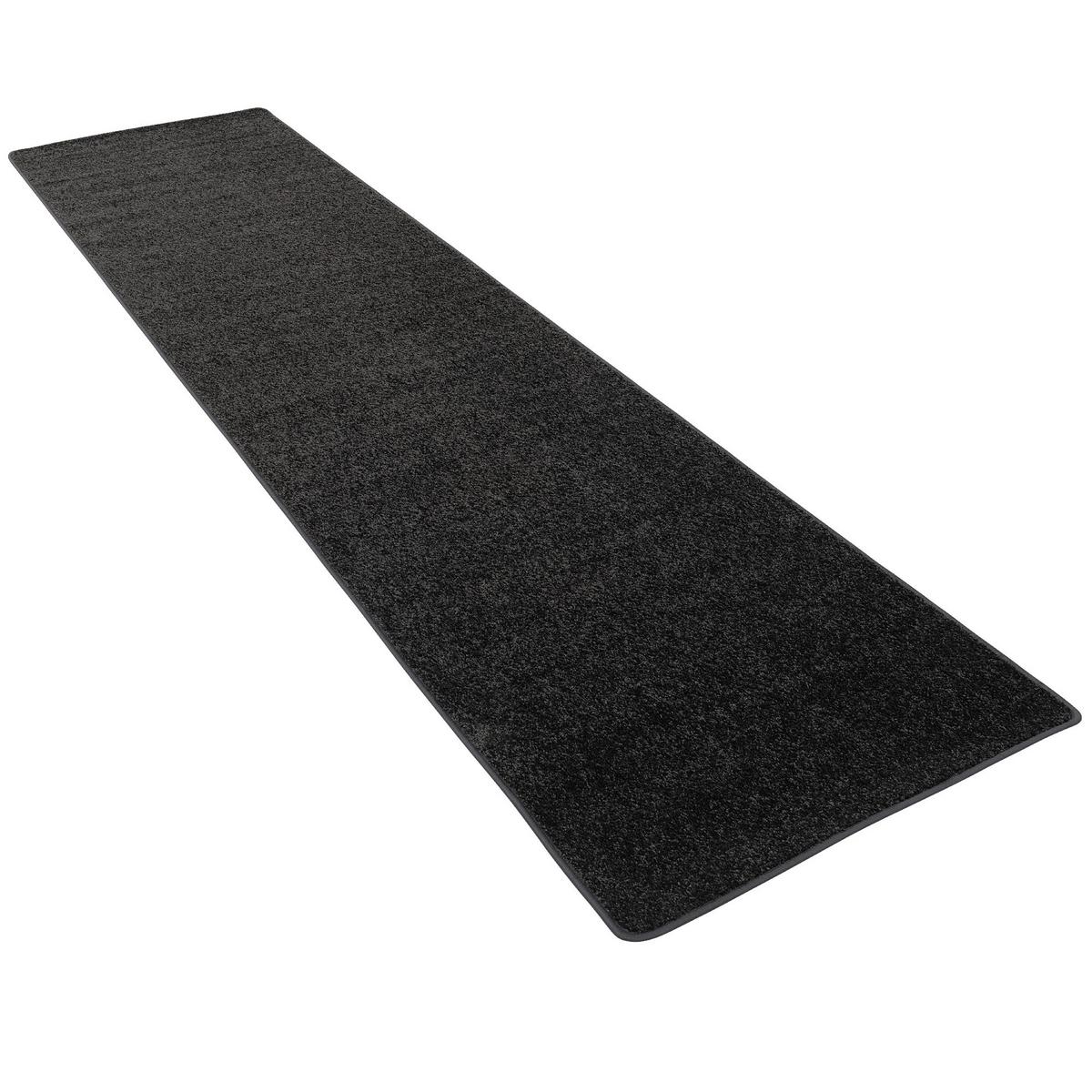 HOCHFLOR VELOURS LÄUFER TEPPICH LUNA - Anthrazit, Textil (80/400cm) - Snapstyle