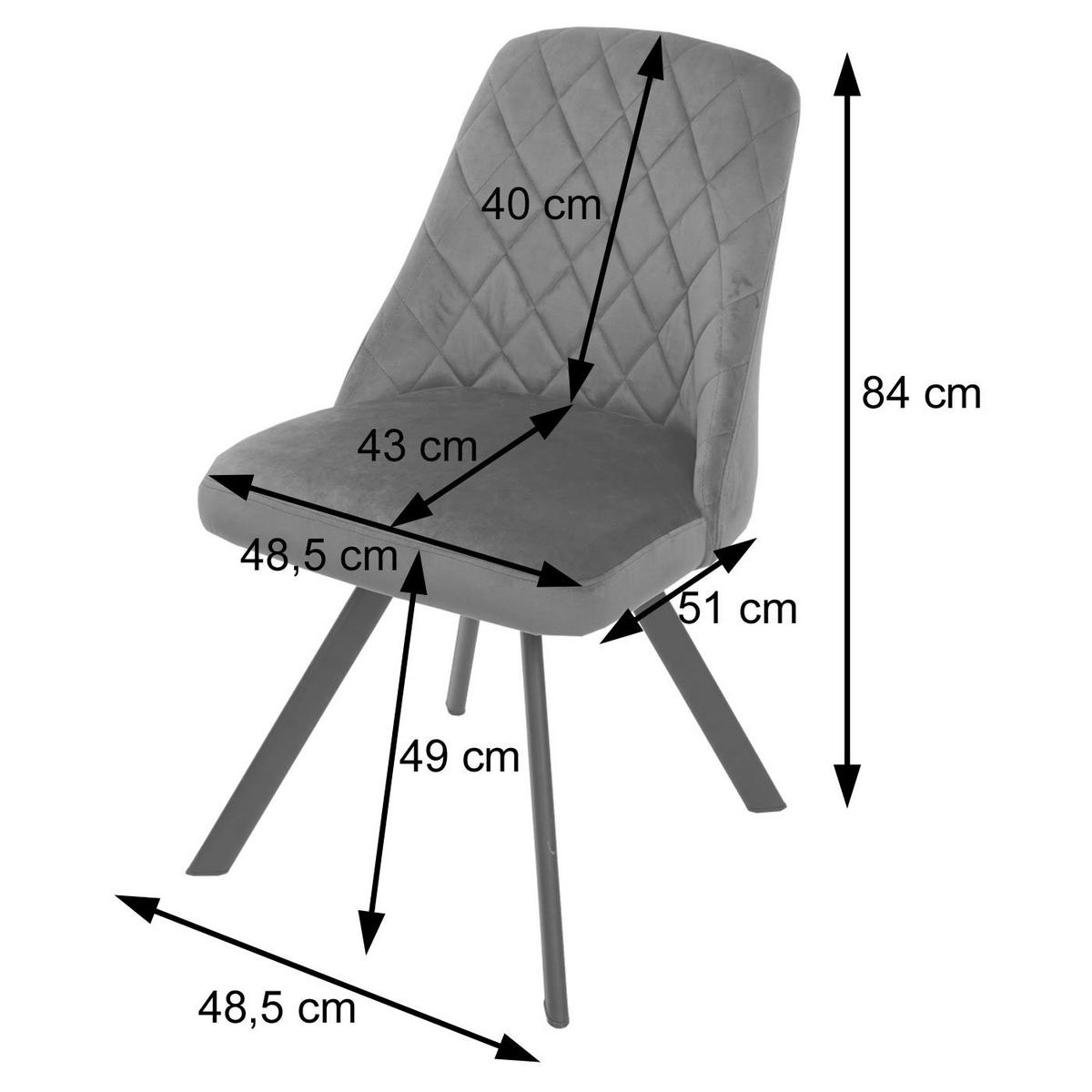 ESSZIMMERSTUHL Dunkelbraun - Dunkelbraun, Textil (48/84/51cm) - MCW