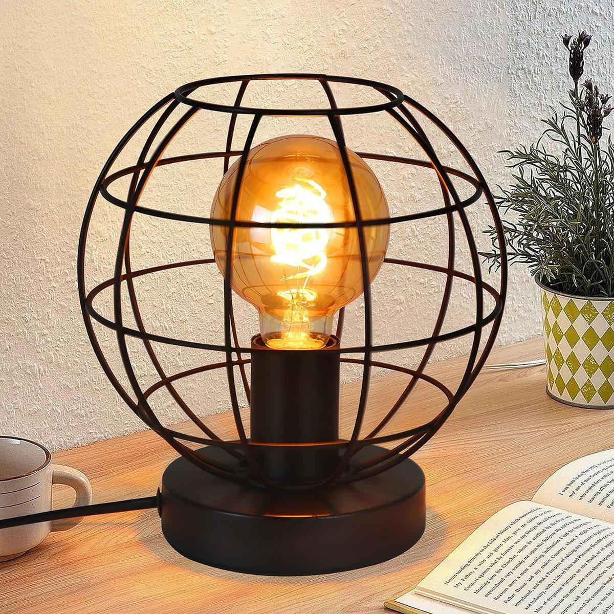 TISCHLEUCHTE Cage 19/19/20 cm - Schwarz, Metall (19/19/20cm) - Nettlife