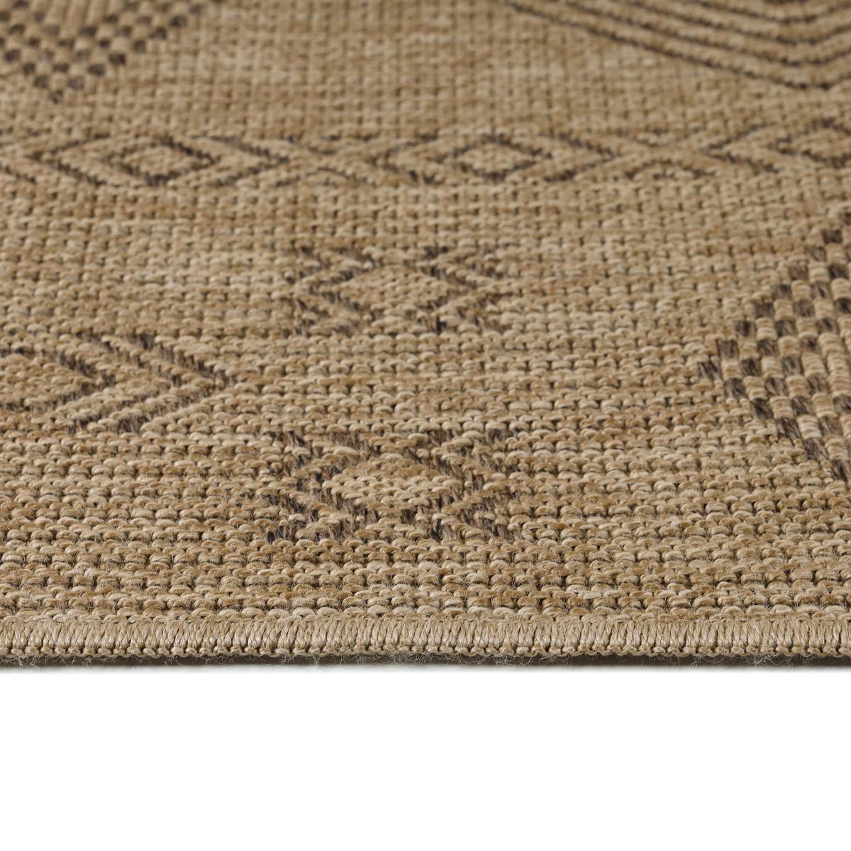 TEPPICH Outdoor KASBERG in Schwarz, im Vintage-Stil, 120 x 170 cm - Beige, Textil (170/120cm) - KADIMA DESIGN