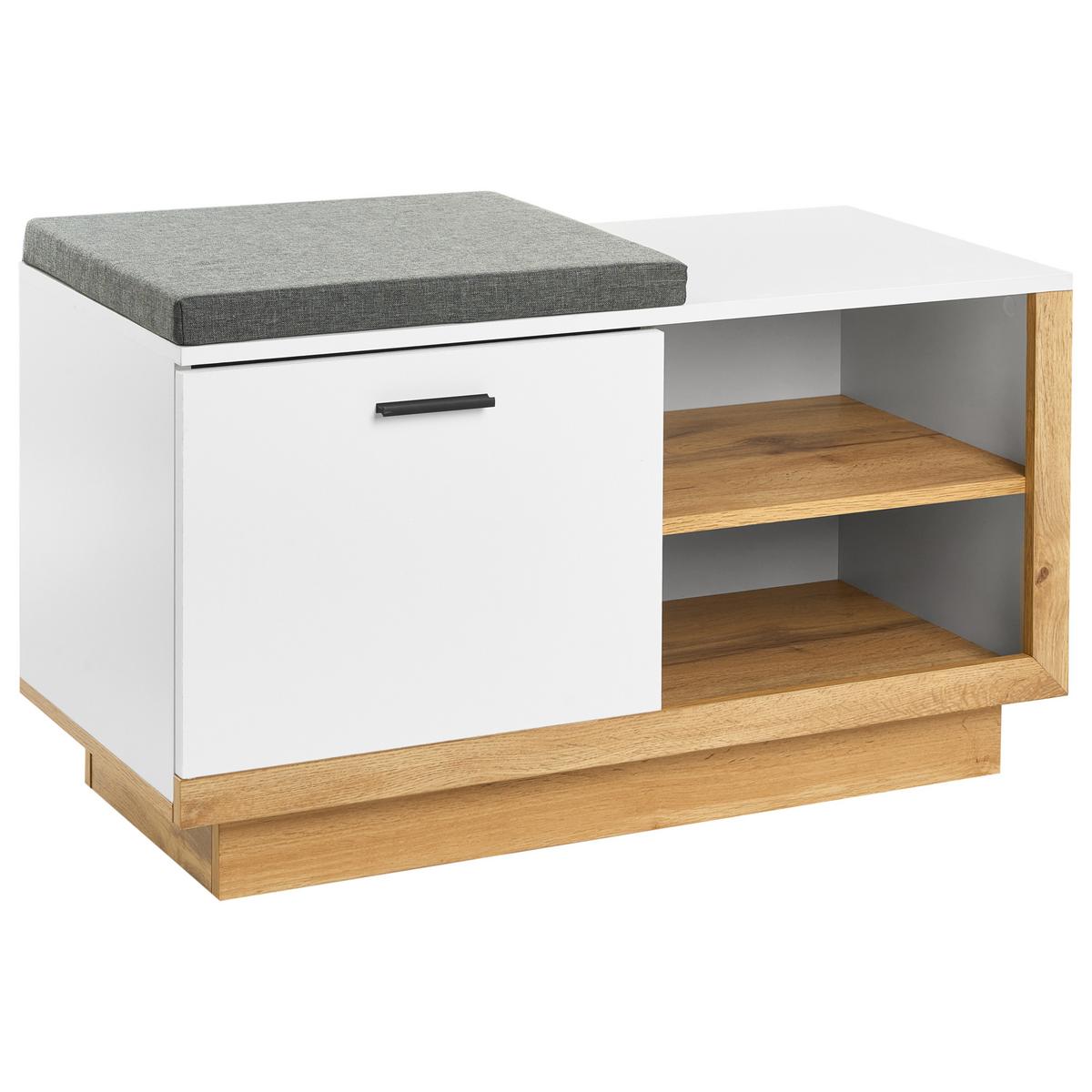 FLUR-SET Weiß Corowa - Hellbraun/Weiß, Holzwerkstoff (90/53/40cm) - Beliani