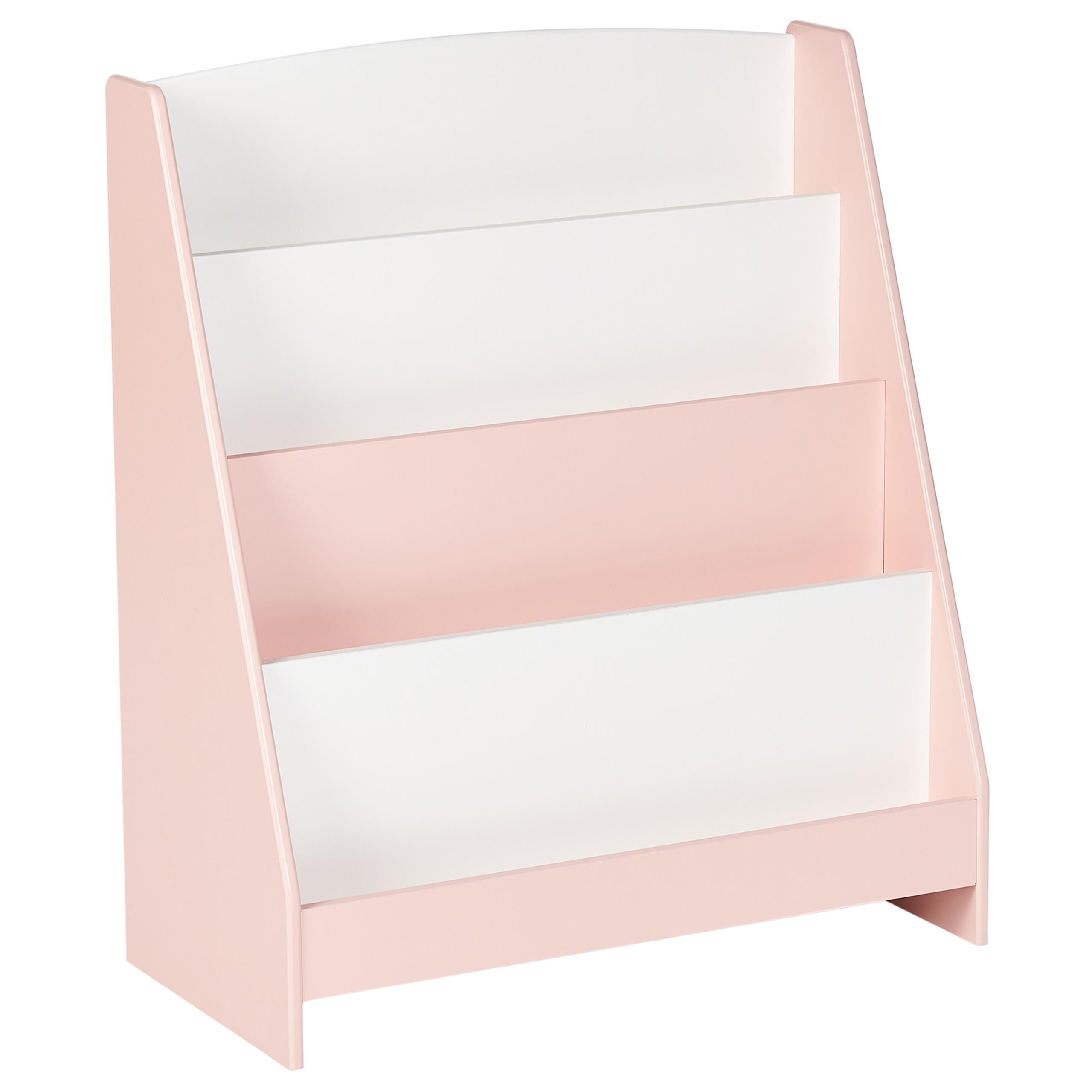 BÜCHERREGAL mit 4 Ebenen 70 cm Pastellrosa Liloet - Pink, Holzwerkstoff (61/70/30cm) - Beliani