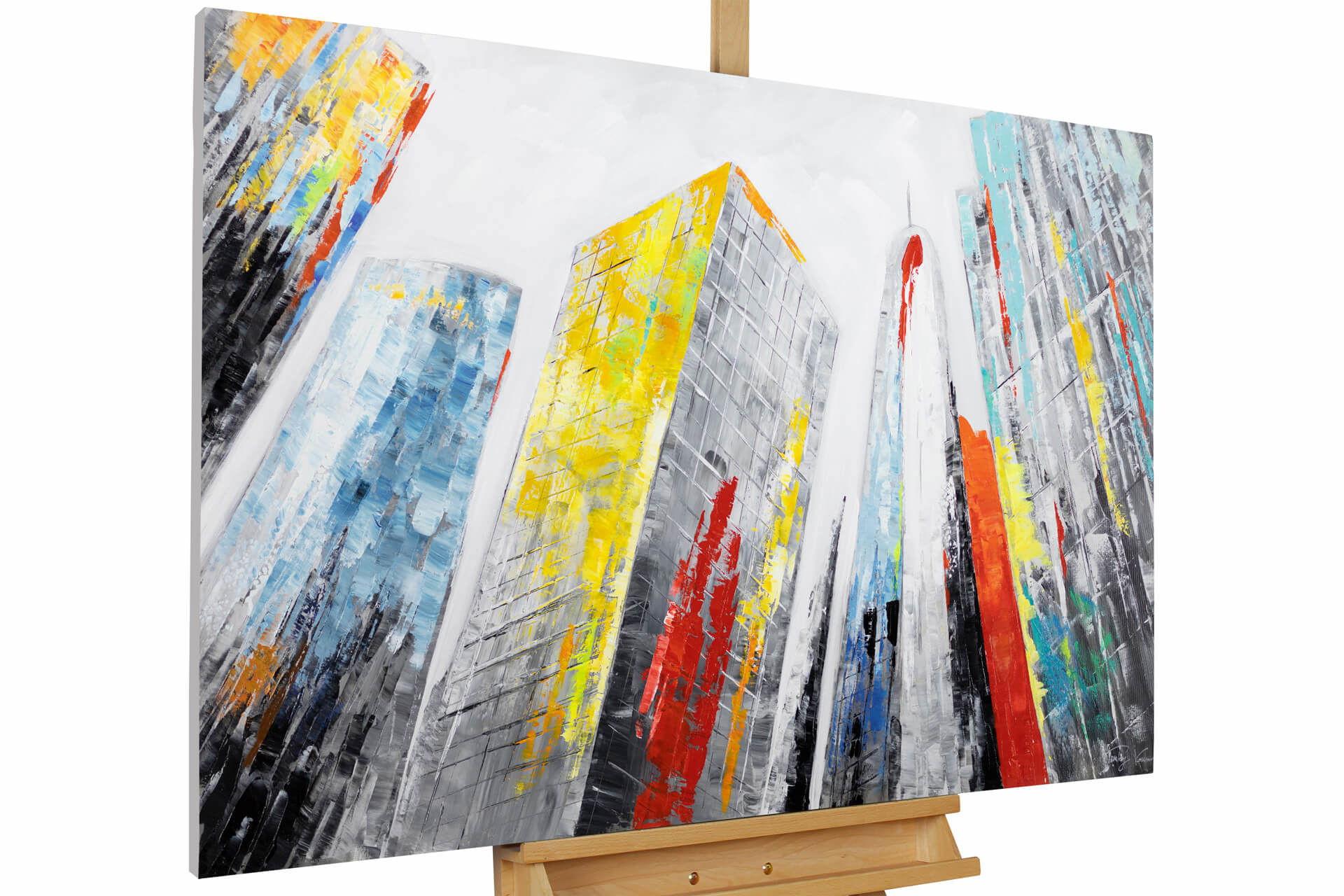 ACRYLBILD HANDGEMALT 120/80 cm - Multicolor/Grau, Holz/Textil (120/80cm) - KUNSTLOFT