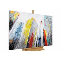 ACRYLBILD HANDGEMALT 120/80 cm - Multicolor/Grau, Holz/Textil (120/80cm) - KUNSTLOFT
