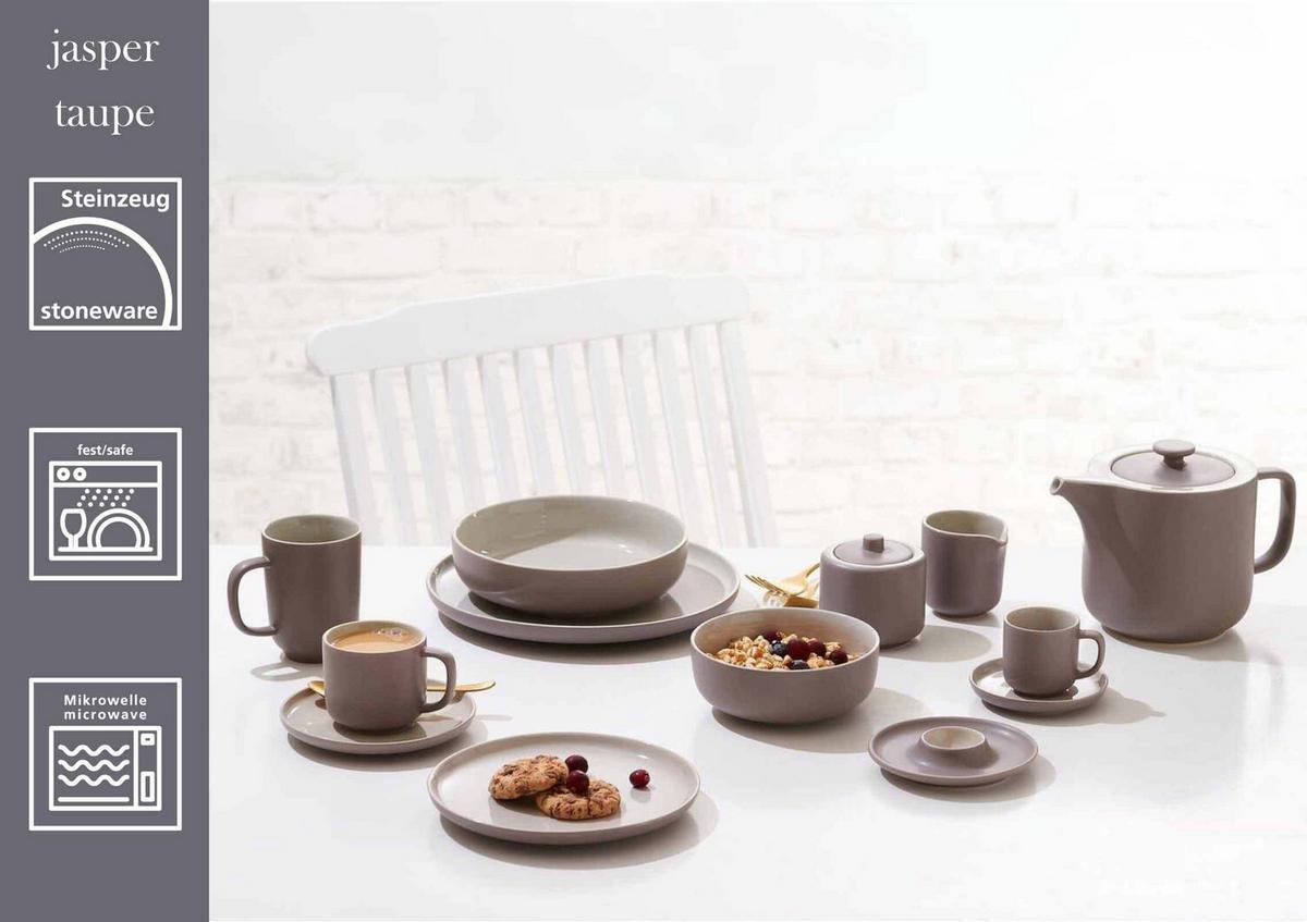 BASIC-SET Jasper Taupe 12-tlg. - Taupe, Keramik (2/2/2cm) - Ritzenhoff Breker
