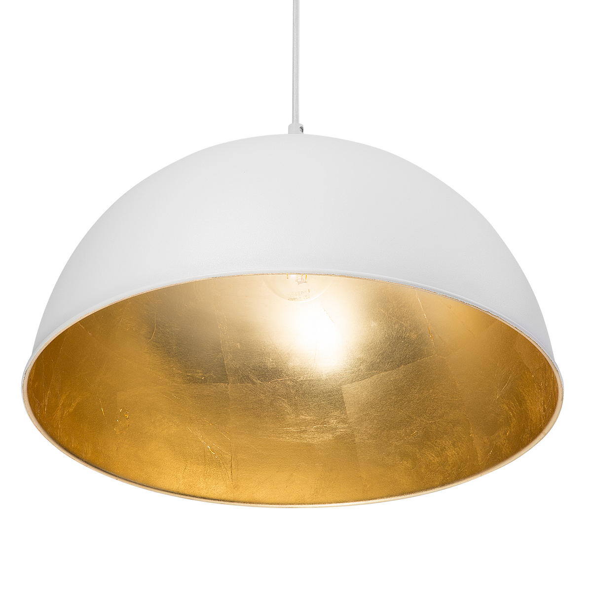 HÄNGELEUCHTE Cetina 40/40/129 cm - Weiß, Metall (40/40/129cm) - Beliani