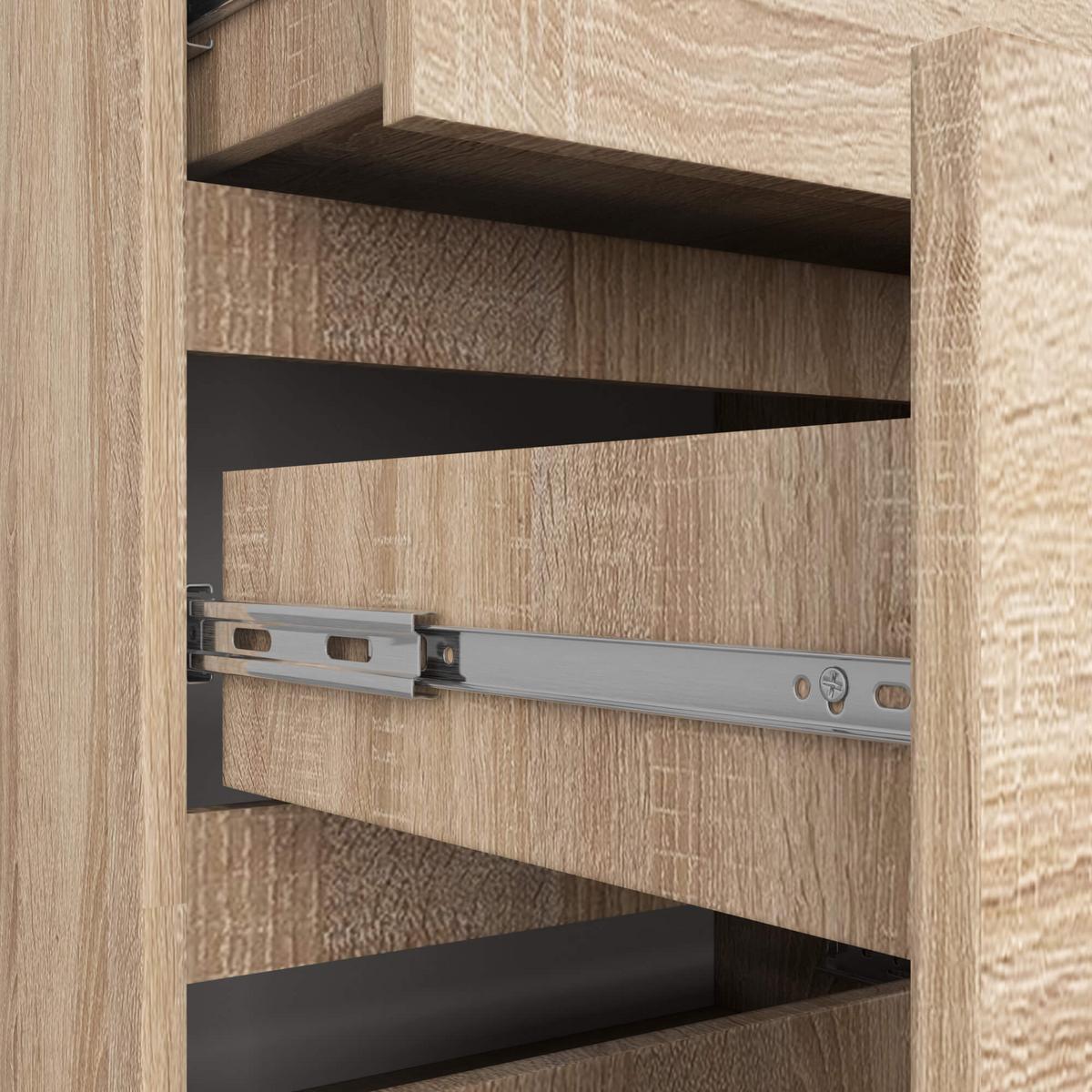 KOMMODE Eiche Sonoma 121/120/40 - Sonoma Eiche, Holzwerkstoff (120/121/40cm) - RAUMHIRSCH FURNITURE