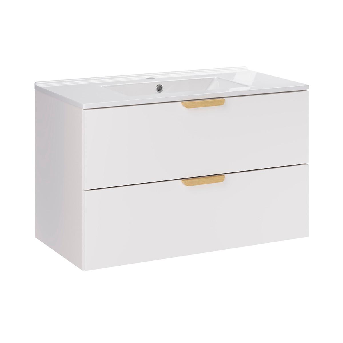 WASCHTISCH 81cm Oria Weiß - Weiß, Holzwerkstoff (81/50/46cm) - Petits-meubles