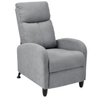 POLSTERSESSEL Bregenz Textil Hellgrau - Hellgrau, Textil (60/102/92cm) - [en.casa]