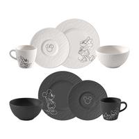 FRÜHSTÜCKS-SET Manufacture Rock – Mickey Mouse schwarz-weiß 8-tlg. - Schwarz/Weiß, Keramik (23/16/23cm) - Villeroy & Boch
