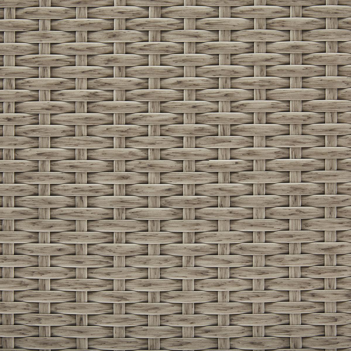 AUFLAGENBOX Rattan taupe 155/75 cm Modena - Beige/Schwarz, Kunststoff (155/80/75cm) - Beliani