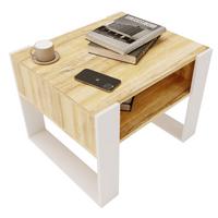 COUCHTISCH Karo65 65/45/53,6 - Alteiche/Weiß, Holzwerkstoff (53.6/65/45cm) - RAUMHIRSCH FURNITURE