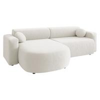 ECKSOFA Nicelo - Creme/Schwarz, Holz/Kunststoff (252/150cm) - MIRJAN24