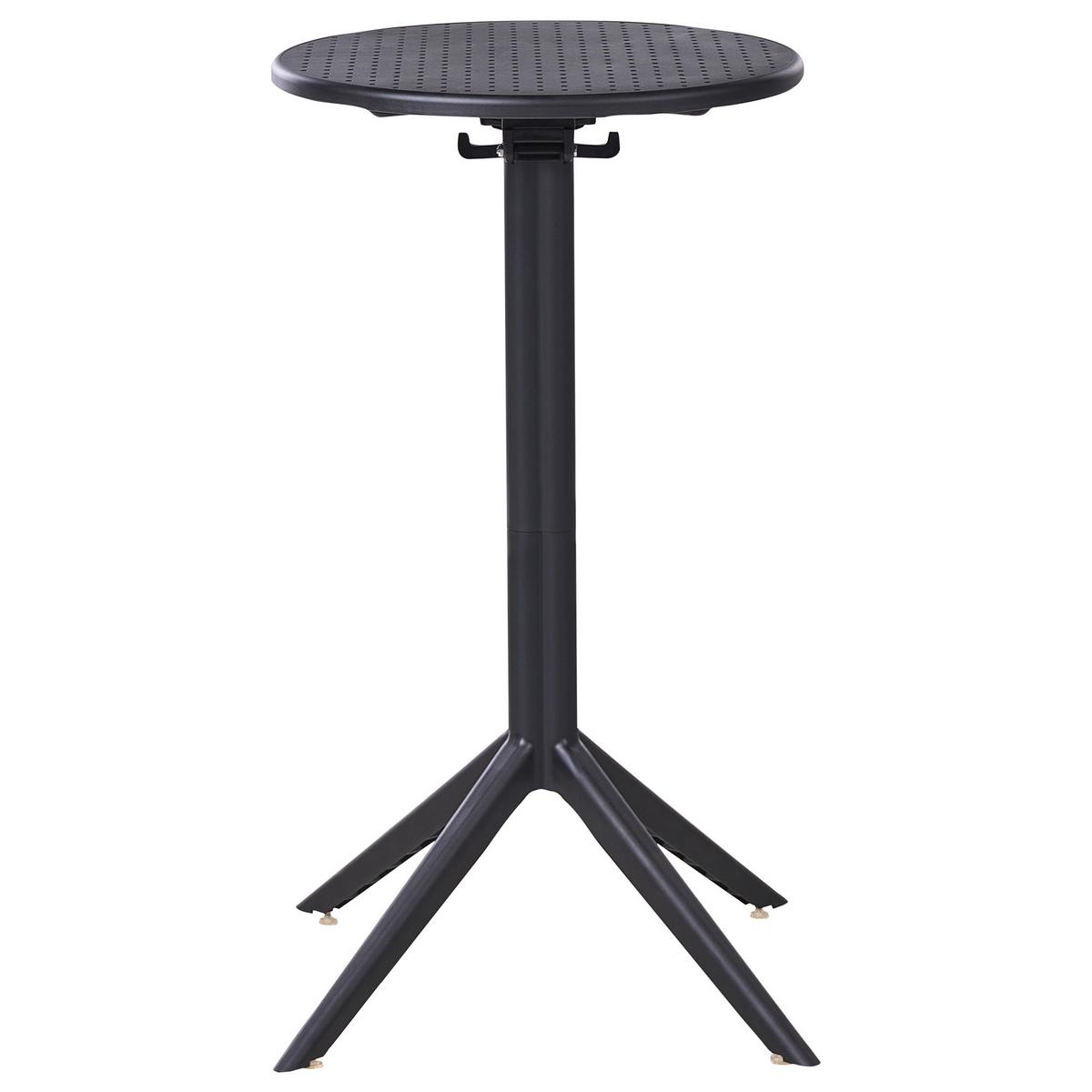 GARTEN-BARTISCH 60/60 cm Schwarz Legrena - Schwarz, Kunststoff (60/60/111cm) - Beliani