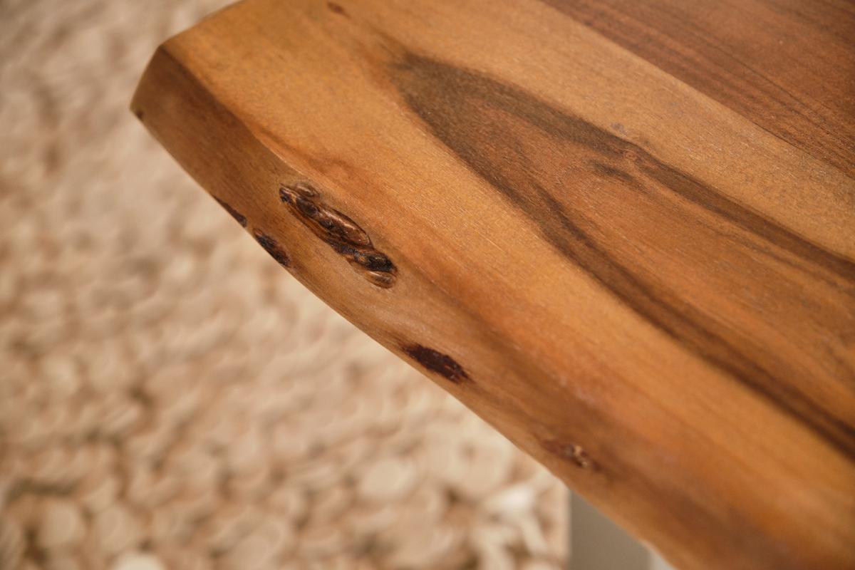 COUCHTISCH LORE Holz Akazie - Silberfarben/Zwetschgeholzfarben, Holz/Metall (80/80/42cm) - KAWOLA