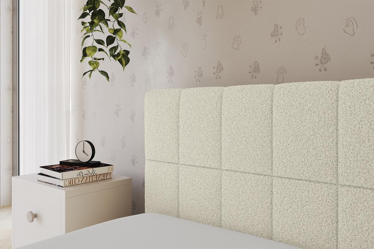 EINZELLBETT Jugendbett mit Bettkasten und Matratze H3/H4, Rechts - TULY 100x200 Beige - Perlmutt, Holzwerkstoff/Textil (100/200cm) - ALTDECOR