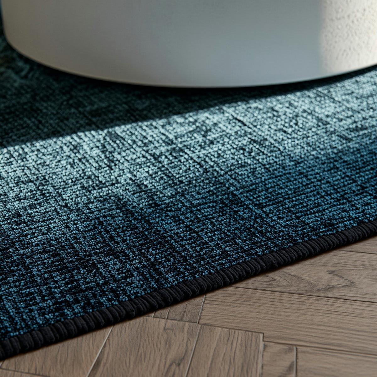 TEPPICH aus Baumwolle Waschbar KOFEL in Blau, einfarbig, 80 x 150 cm - Blau, Textil (150/80cm) - KADIMA DESIGN