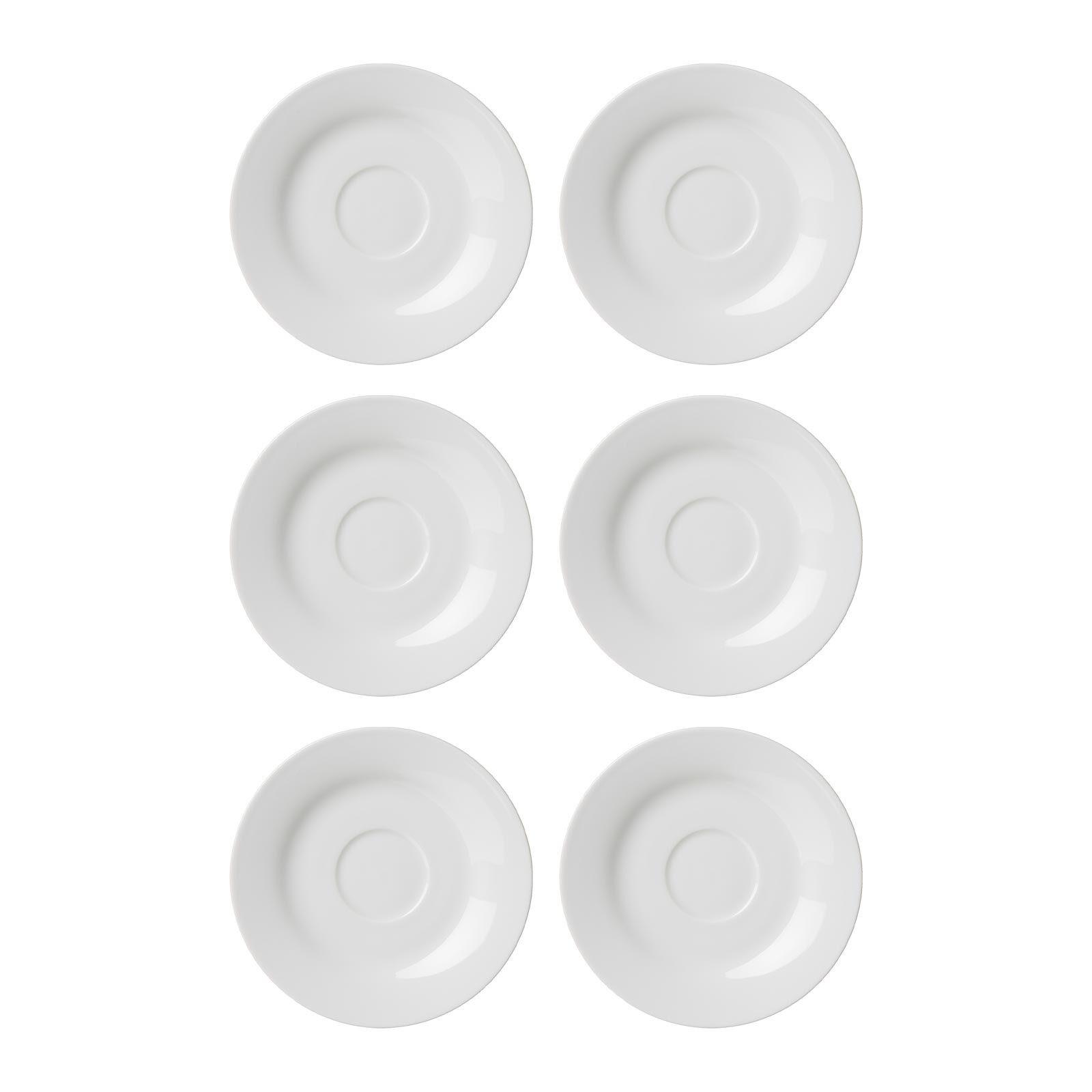 KAFFEEUNTERTASSEN Bianco weiß ø 17.0 cm 6er Set - Weiß, Keramik (17cm) - Ritzenhoff Breker