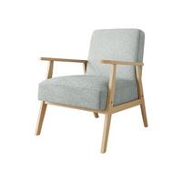 SESSEL Retro Boucle - Naturfarben/Grau, Holz/Textil (59/76/67cm) - MIRJAN24