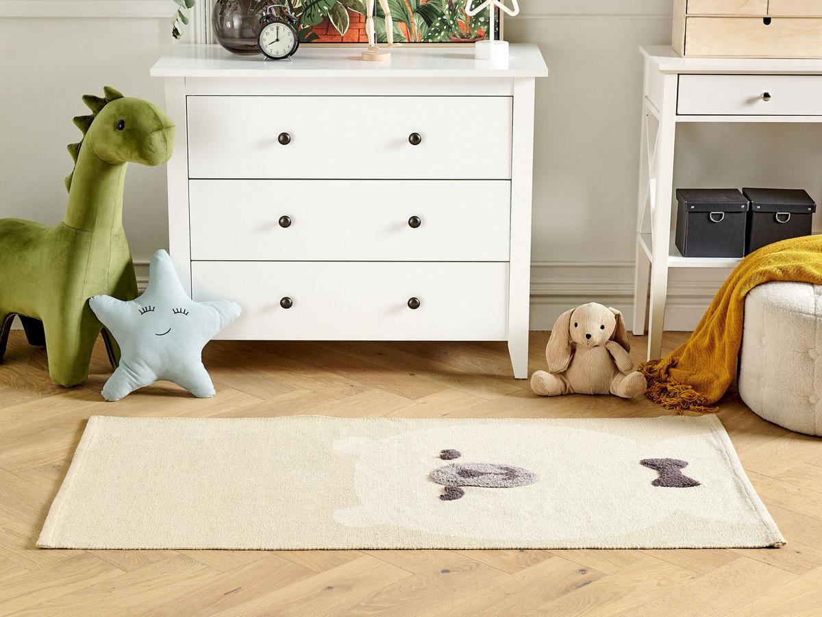 KINDERTEPPICH Simau 150/80 cm - Beige, Textil (80/150cm) - Beliani