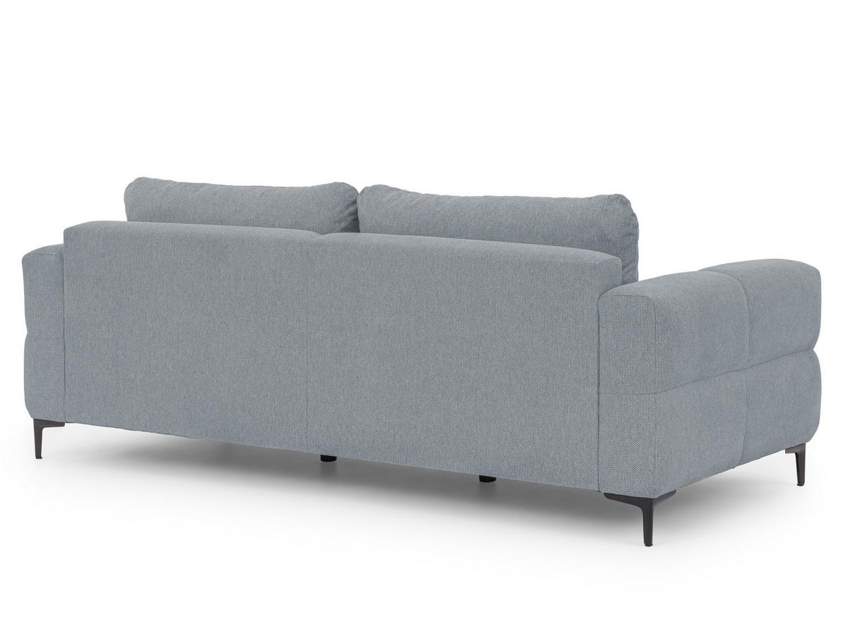 3-SITZER-SOFA Cardea in Bubble-Optik aus weichem Grau Strukturstoff mit hohem Sitzkomfort - Schwarz/Grau, Holz/Textil (217/80/97cm) - S-Style Möbel