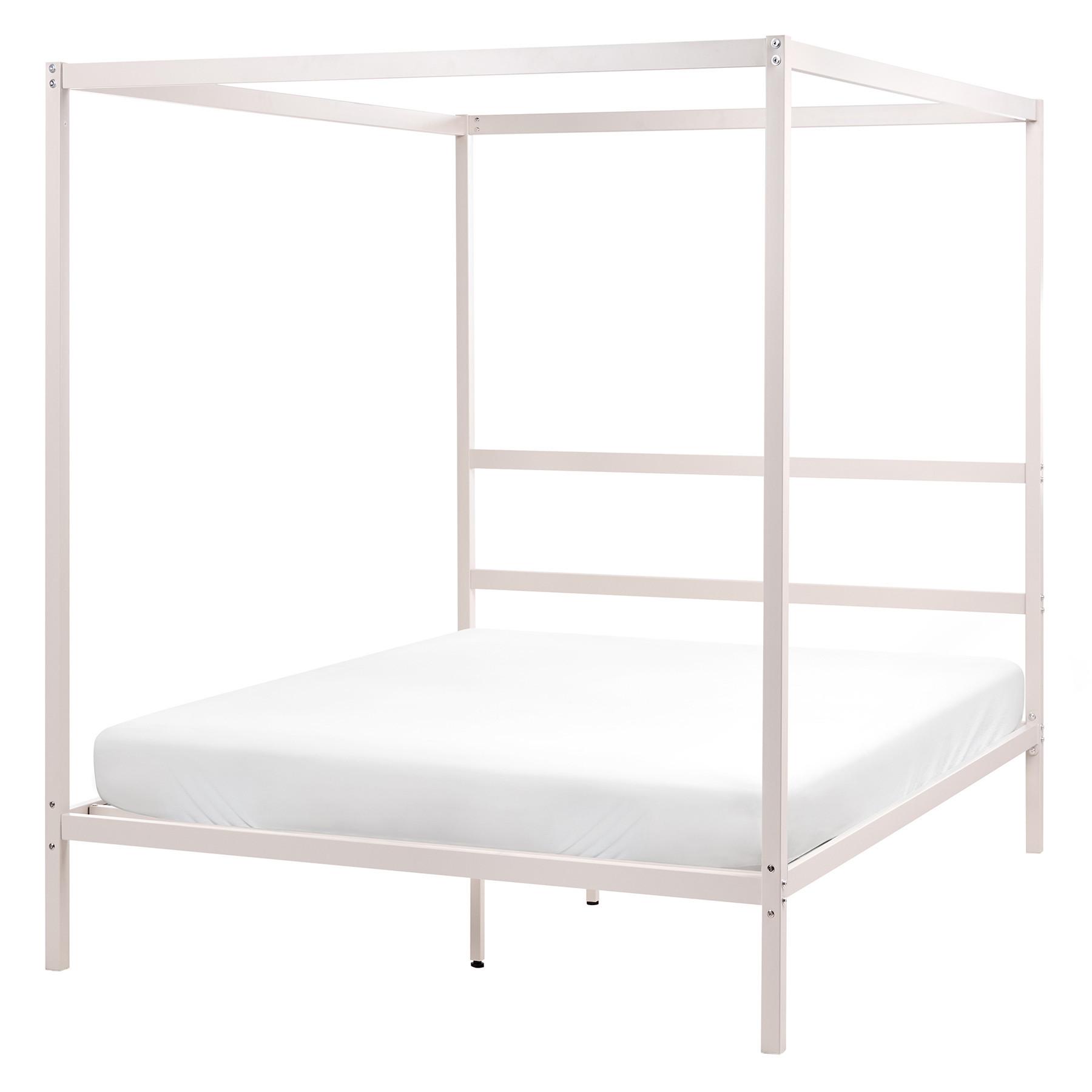HIMMELBETT Metall 140/200 cm Hellbeige Lestards - Beige, Metall (140/200cm) - Beliani
