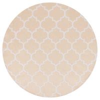 OUTDOORTEPPICH Beige 120 cm Mosore - Beige/Weiß, Kunststoff (120/120cm) - Beliani