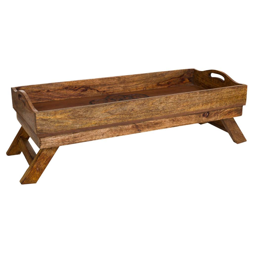 SERVIERTABLETT aus Holz, braun, 70x30x20cm - Braun, Holz (70/20/30cm) - Wanderlust