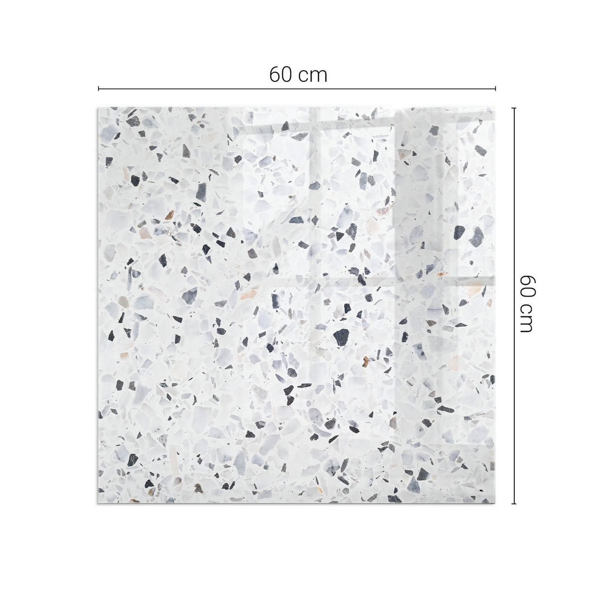 GLASPLATTE für Kamin 60x60 cm - Weiß, Glas (60/60/0.4cm) - TULUP