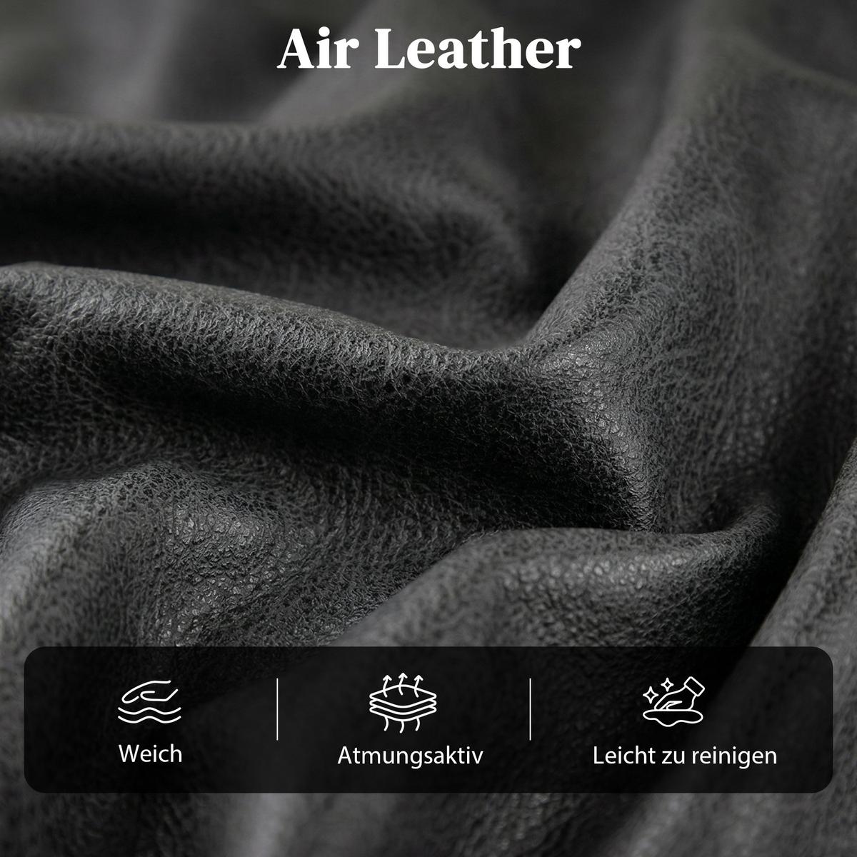 RELAXSESSEL Kunstleder Schaumstoff Schwarz - Schwarz, Kunststoff (87/105/96cm) - HOMCOM