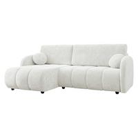 ECKSOFA Zara 2rLC - Creme/Schwarz, Holz/Kunststoff (233/160cm) - MIRJAN24