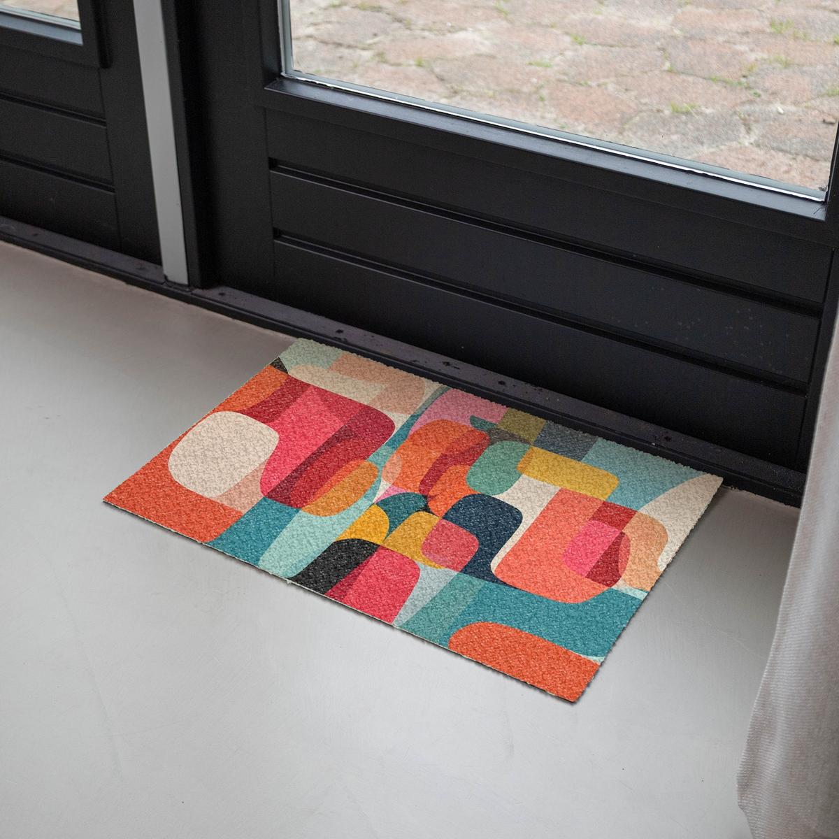 FUSSMATTE Formen - Bunt - Abstrakt - Flugzeuge Sauberlaufmatte 60x40 cm - Multicolor, Kunststoff (60/0.4cm) - MuchoWow