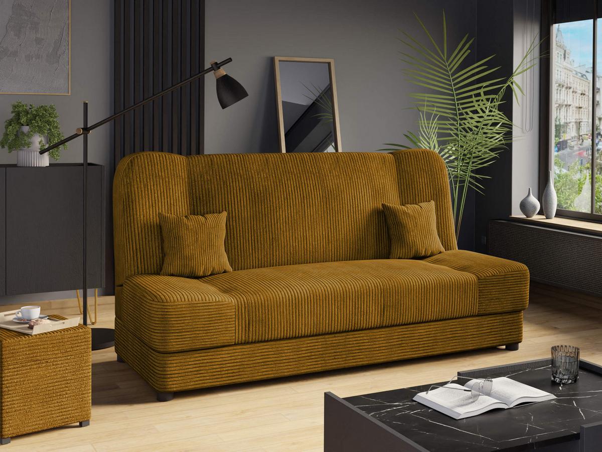 SCHLAFSOFA Jonas Cord - Bronzefarben, Holz/Textil (195/86/87cm) - MIRJAN24