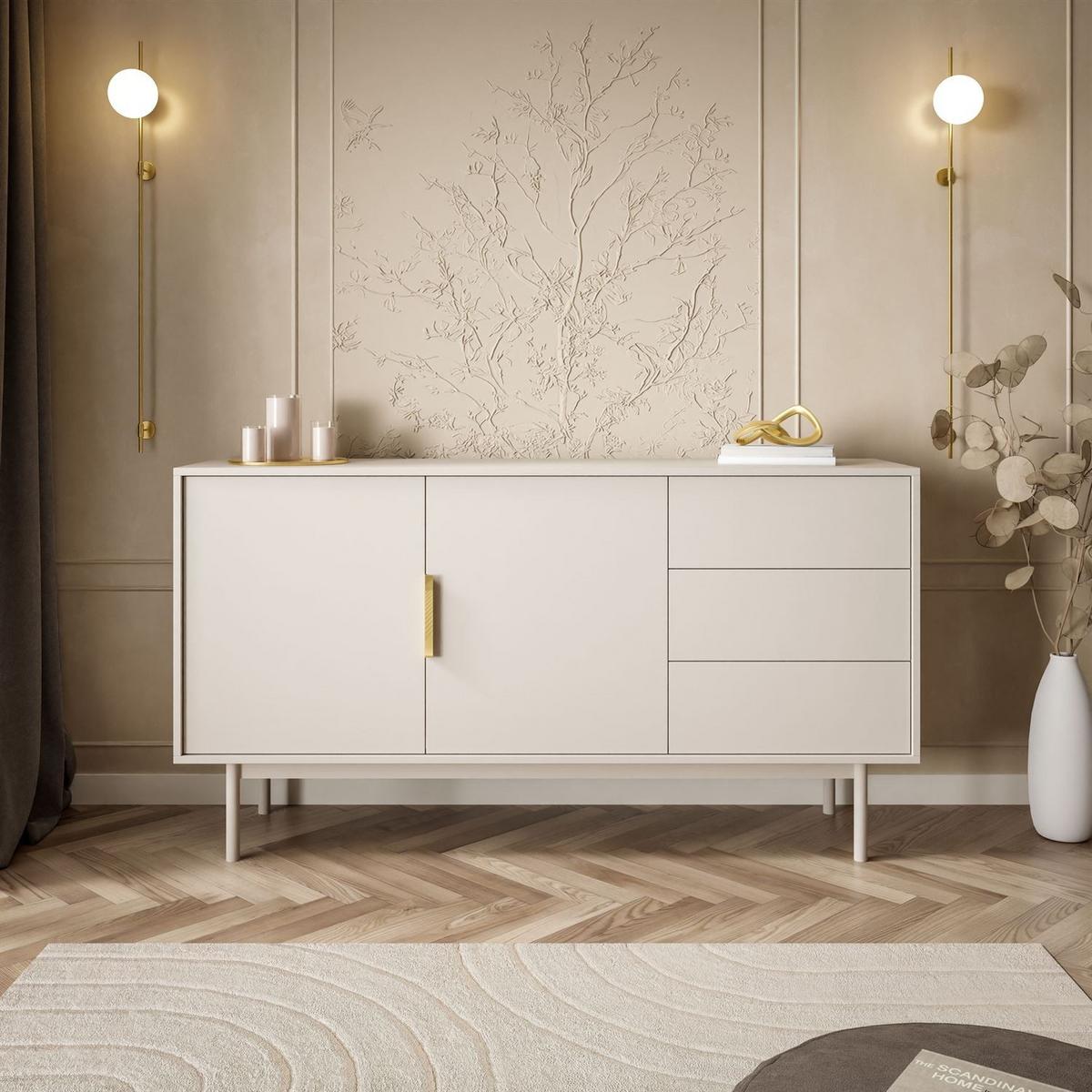 SIDEBOARD MIRACLE 2D3S mit Schubladen Kaschmir - Kaschmir, Holzwerkstoff (154/82/39cm) - Lookway