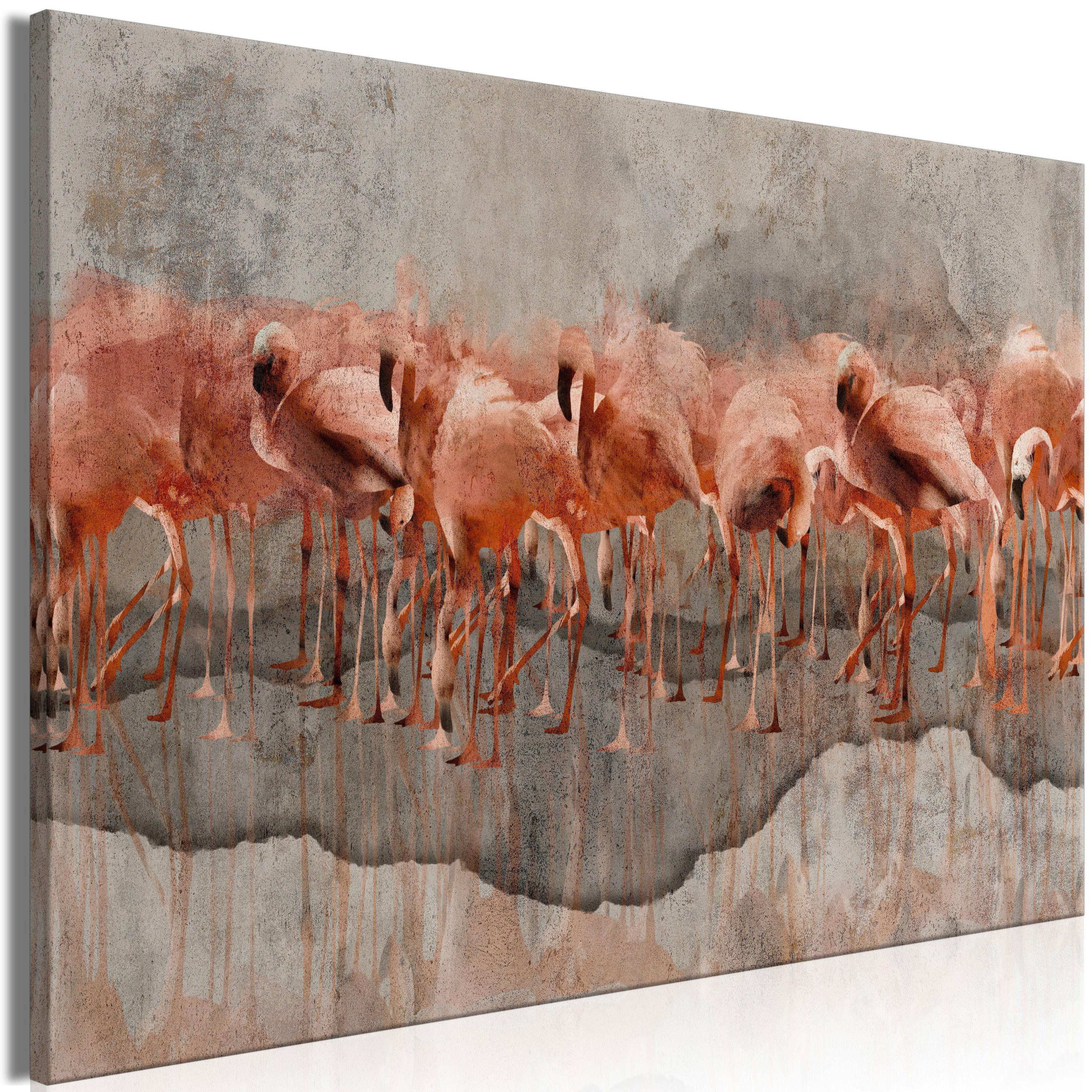 KUNSTDRUCK Grau 120/80 cm - Pink/Grau, Textil (120/80cm) - KUNSTLOFT