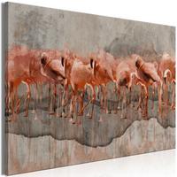 KUNSTDRUCK Grau 120/80 cm - Pink/Grau, Textil (120/80cm) - KUNSTLOFT