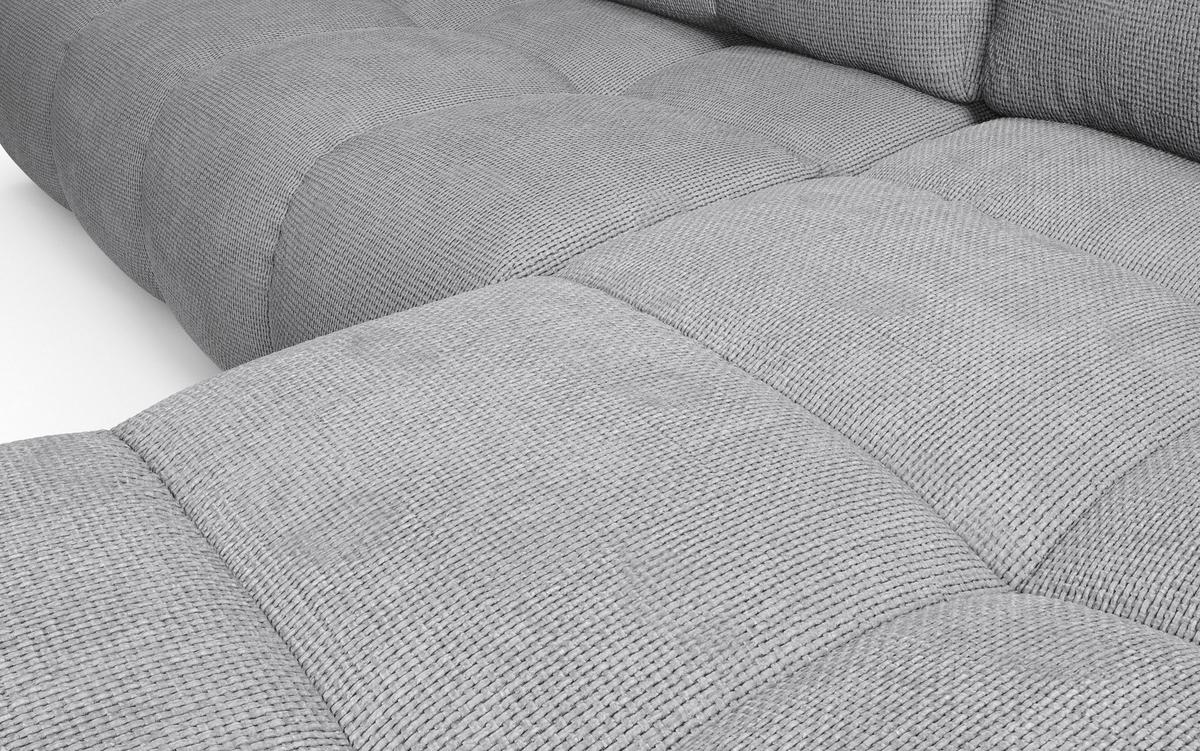 ECKSOFA DUCA R-S Grau Chenille mit Schlaffunktion - Dunkelgrau, Holz (266.5/266.5cm) - MASSENO