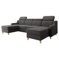 ECKSOFA Marbella U - Naturfarben/Grau, Holz/Textil (286/82/165cm) - MIRJAN24