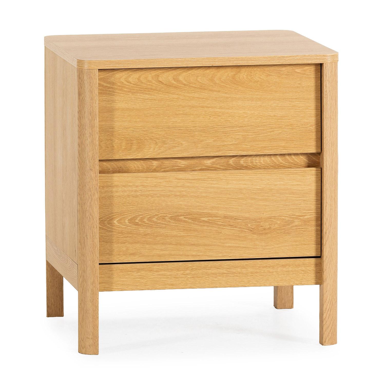 NACHTTISCH Nassau 2 schubladen Eichenfarbe - Honigeiche, Holzwerkstoff (45/50/40cm) - VS Venta-stock