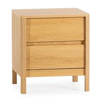 NACHTTISCH Nassau 2 schubladen Eichenfarbe - Honigeiche, Holzwerkstoff (45/50/40cm) - VS Venta-stock