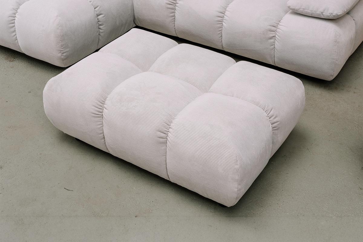 SITZGRUPPE VIVIEN 3ER SET Silber Cord (1er-Set) - Silberfarben, Kunststoff/Textil (359/85/510cm) - KAWOLA