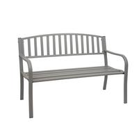 GARTENBANK Grau - Grau, Metall (128/87/58cm) - MCW