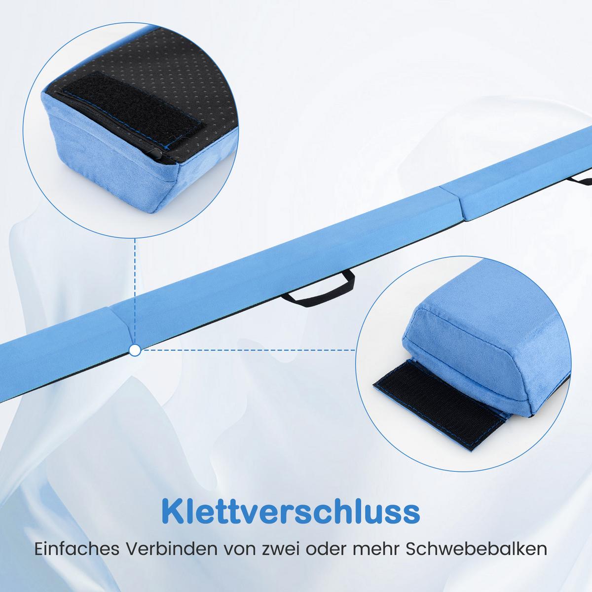 SCHWEBEBALKEN Blau - Blau, Textil (210/15cm) - COSTWAY