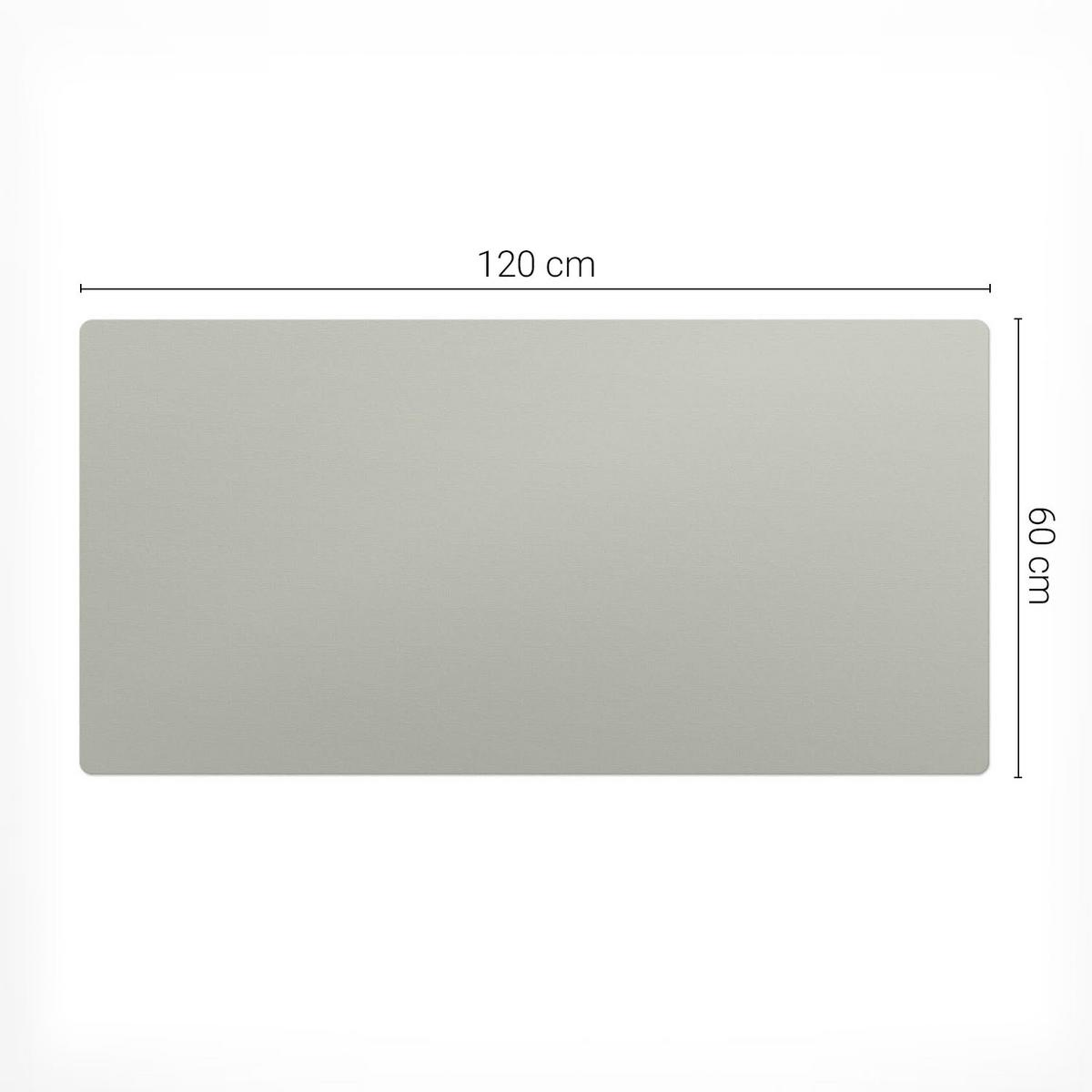 SCHREIBTISCHUNTERLAGE 120x60 cm Zinc-coloured - Zinkfarben, Kunststoff (120/60/1.6cm) - Wallfluent