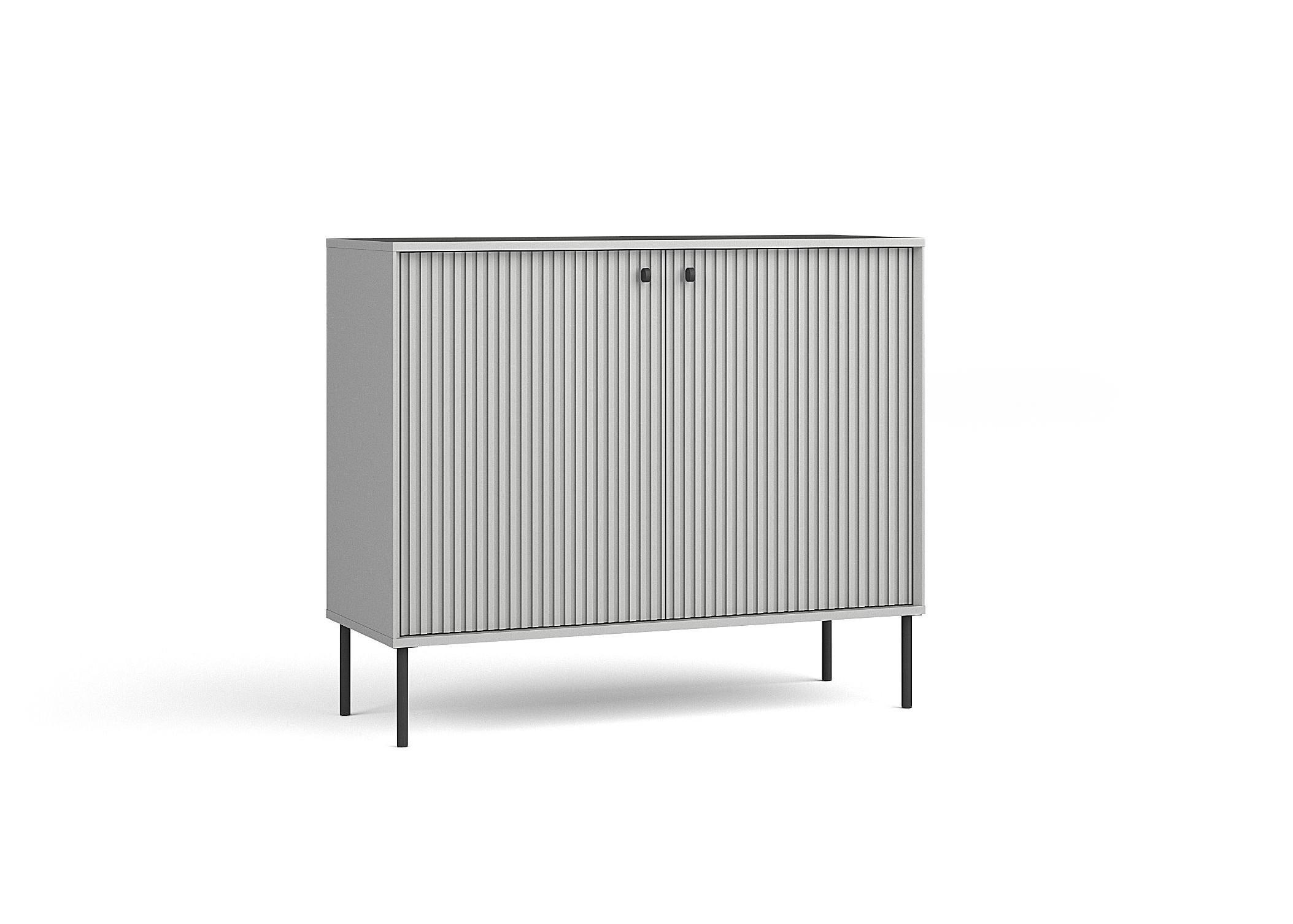 KOMMODE NIMB 105,4/89,2/40,5cm mit Schubladen 2 Türen Grau - Grau, Holzwerkstoff (105.4/89.2/40.5cm) - MASSENO