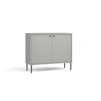 KOMMODE NIMB 105,4/89,2/40,5cm mit Schubladen 2 Türen Grau - Grau, Holzwerkstoff (105.4/89.2/40.5cm) - MASSENO