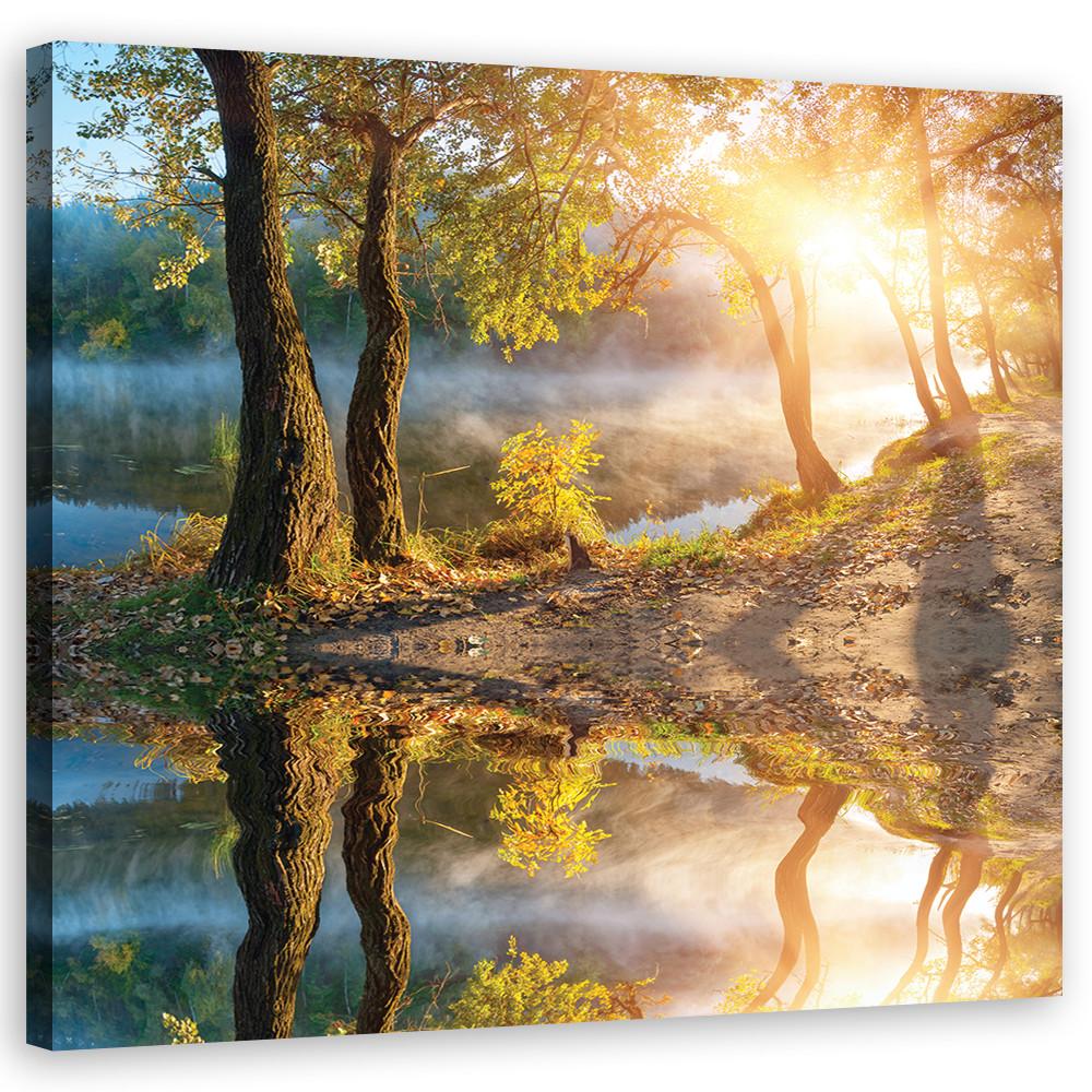 WANDBILD landschaften gelb - Gelb, Textil (40/40cm) - Feeby