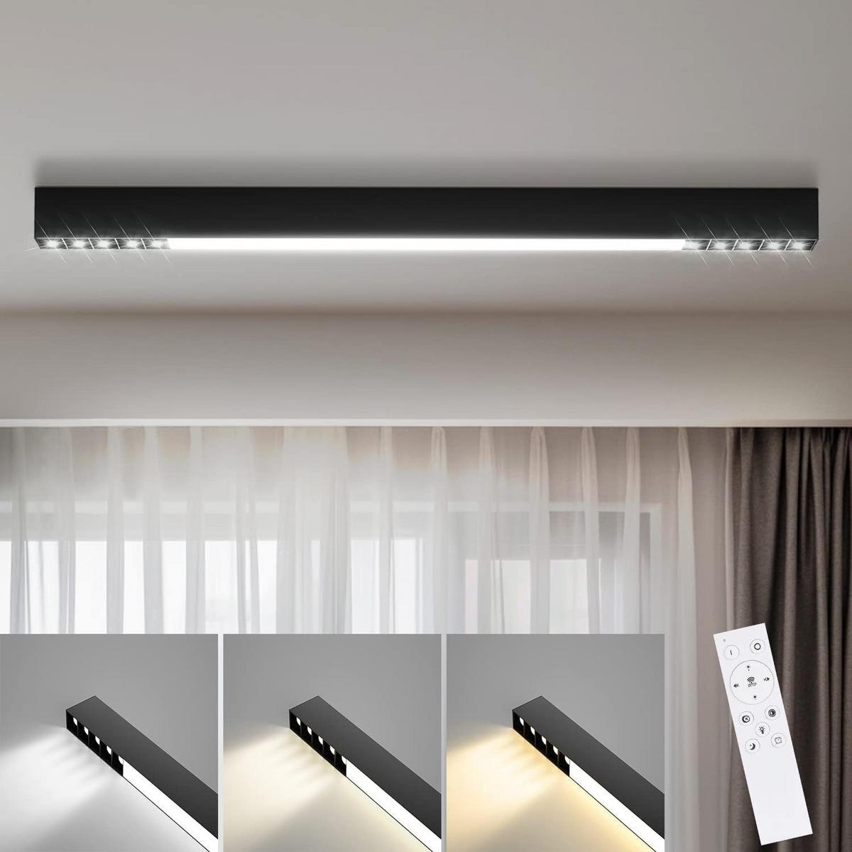 LED-DECKENLEUCHTE Ritter 107/4/6 cm - Schwarz, Metall (107/4/6cm) - Nettlife