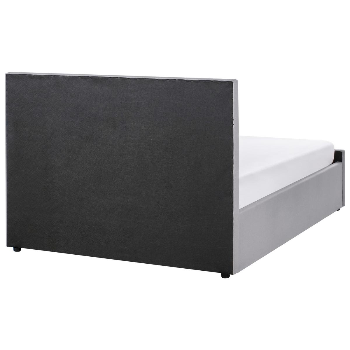BETT mit Stauraum 140/200 cm Stoff Hellgrau Amiens - Hellgrau, Textil (140/200cm) - Beliani